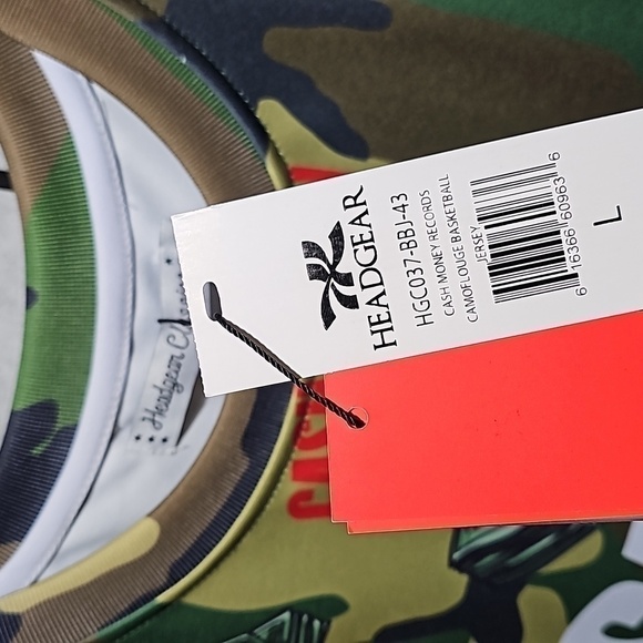 Cash‎ Money Records Camo Basketball Jersey Size Large New - Picture 5 of 8